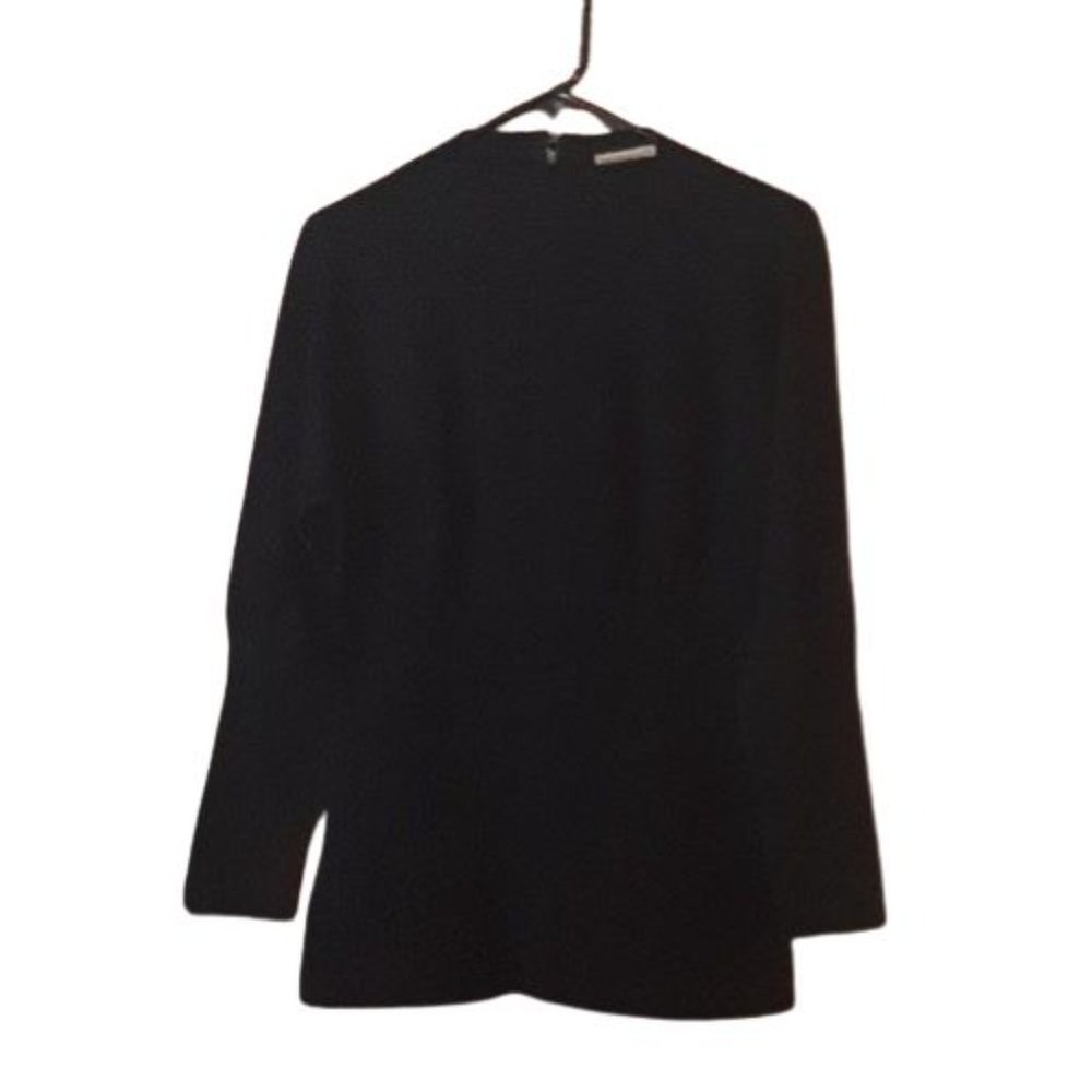 VTG Fontana Milano for Veneziano Wool Blend Blouse Size IT 40 Black